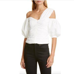 Self-Portrait Ruched Puff-Sleeve Bodice